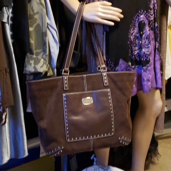 🛍Michael Kors "Astor "Suede Leather Tote - Picture 5 of 12